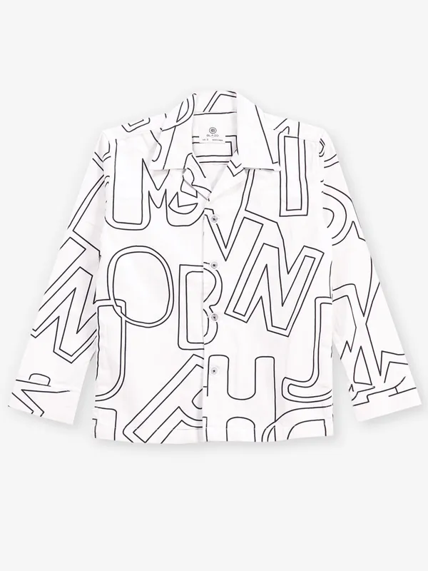 BLAZO printed off-white shirt with t-shirt