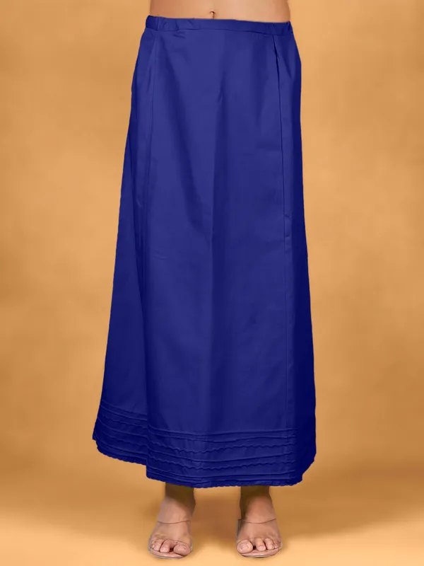 Blue cotton plain petticoat