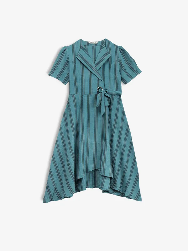 Blue stripe cotton dress