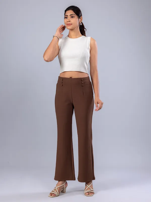 BOOM brown lycra woman pant
