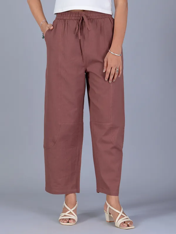 BOOM cotton pant in onion pink