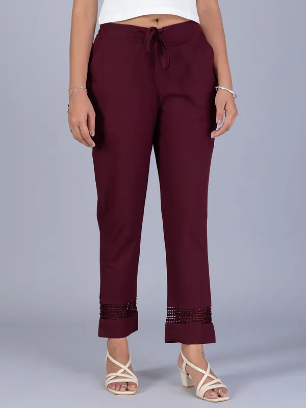 BOOM cotton wine women pant