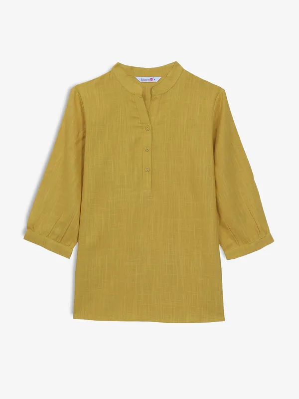 BOOM mustard yellow cotton top