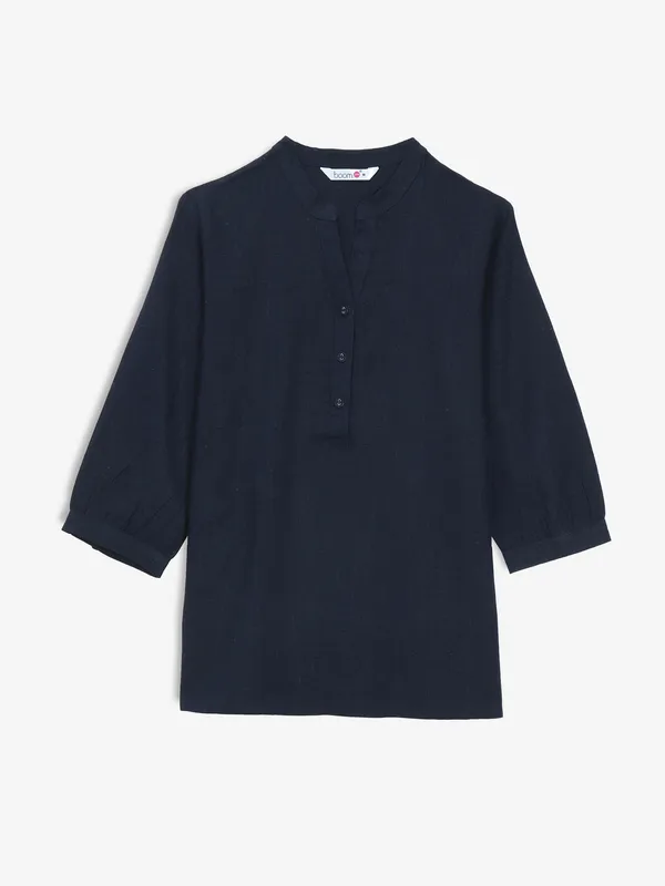 BOOM navy top in cotton