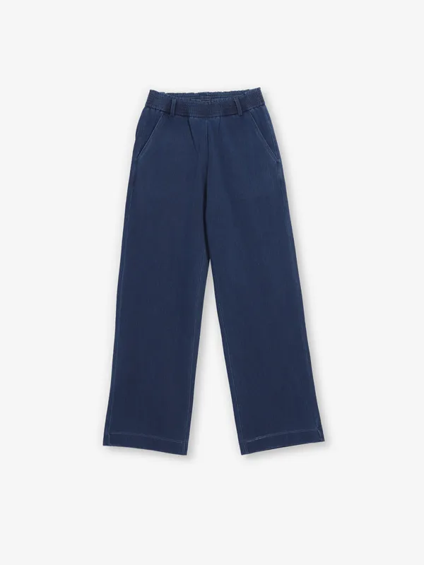 BOOM solid blue straight fit denim jeans