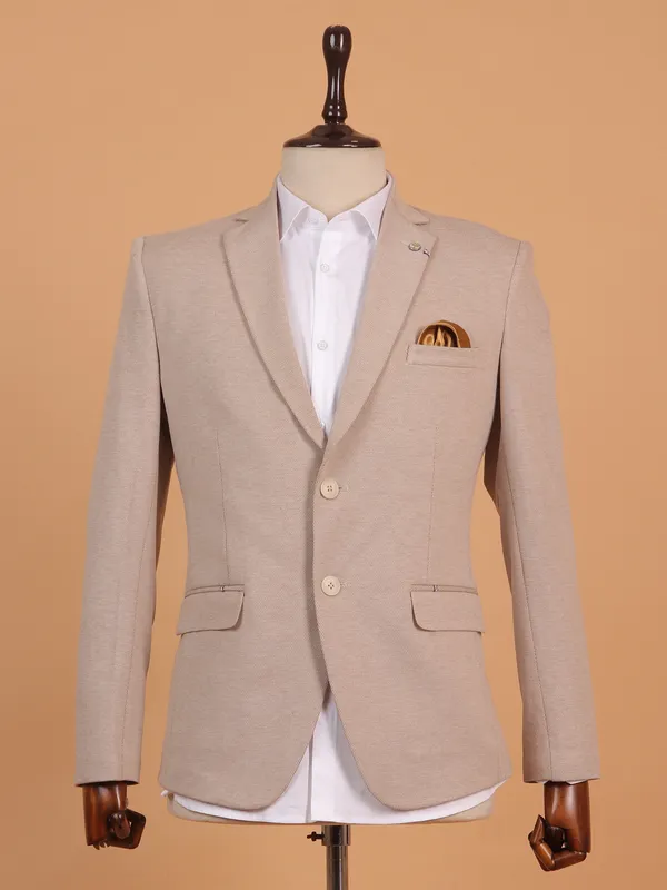 Brige cotton blaxer for men in textured pattern