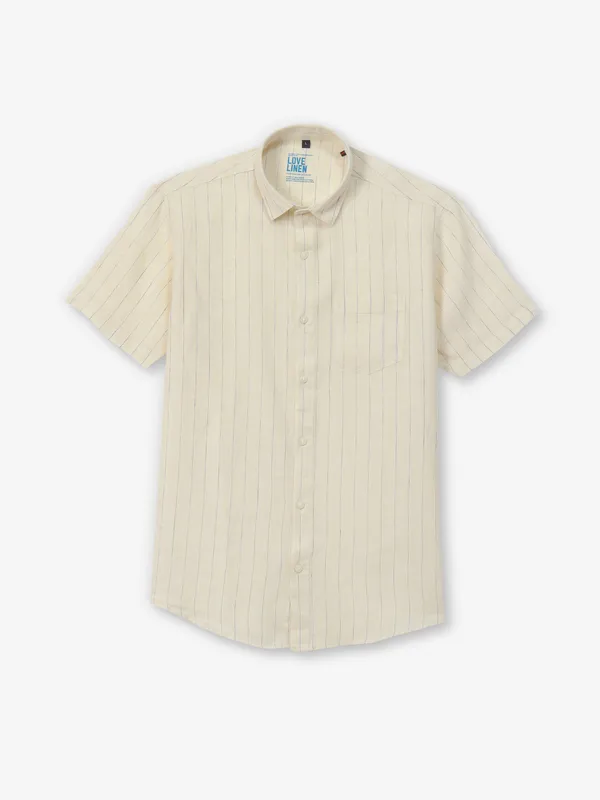 BUTTERFLY cream linen shirt