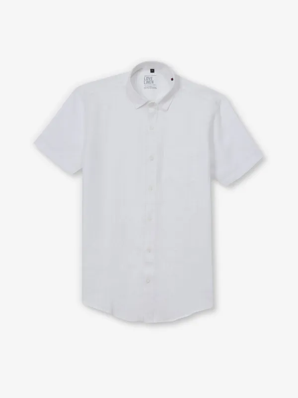 BUTTERFLY plain white cotton shirt