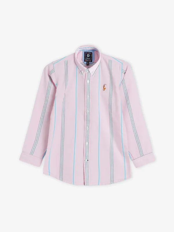 Chase baby pink stripe shirt