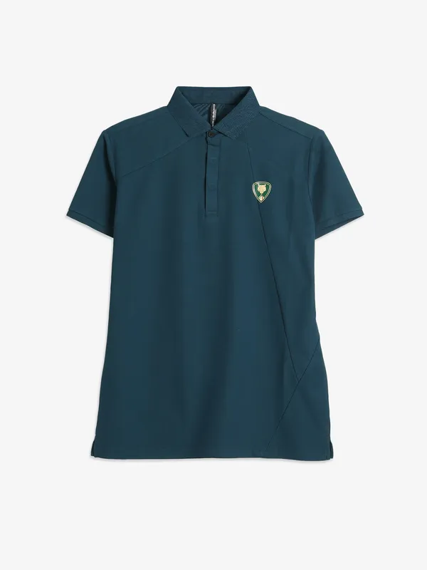 CHOPSTIC teal blue cotton t-shirt
