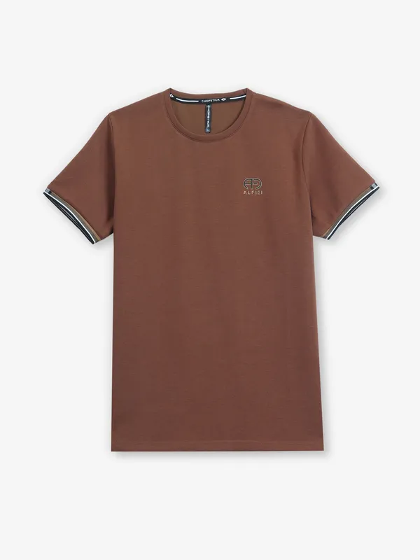 CHOPSTICH brown cotton t-shirt