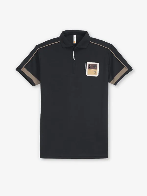 CHOPSTICK charcoal black cotton t-shirt