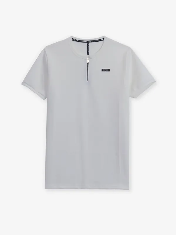 CHOPSTICK cotton white plain t-shirt