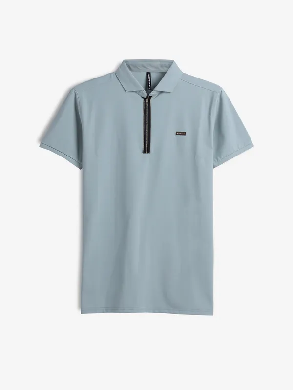 CHOPSTICK grey polo neck t-shirt