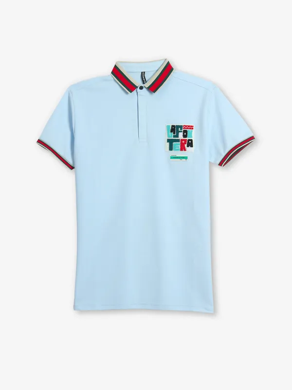 CHOPSTICK mint blue cotton t-shirt
