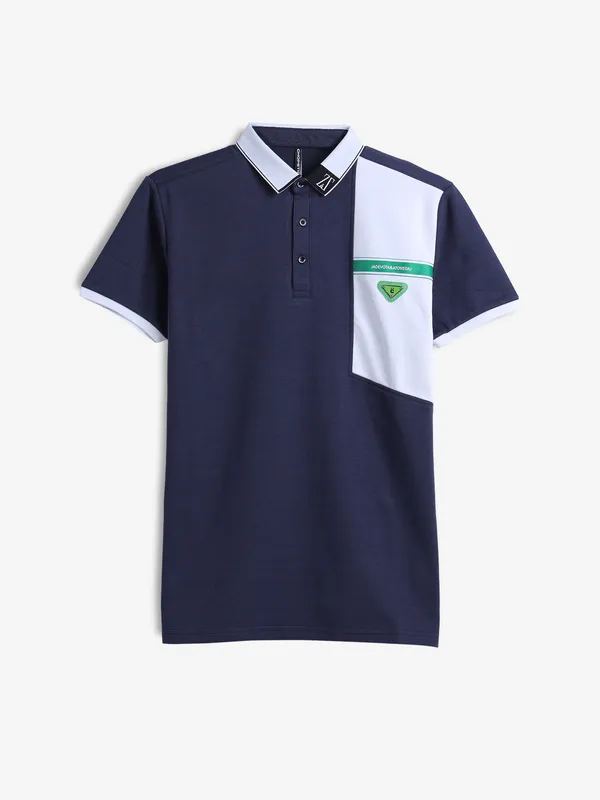 CHOPSTICK navy half sleeve plain t-shirt