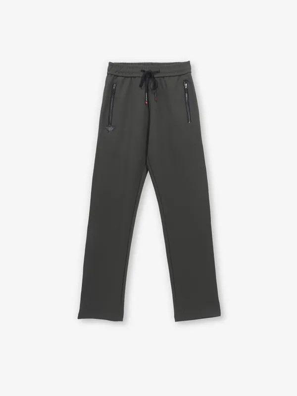 CHOPSTICK olive cotton track pant for men