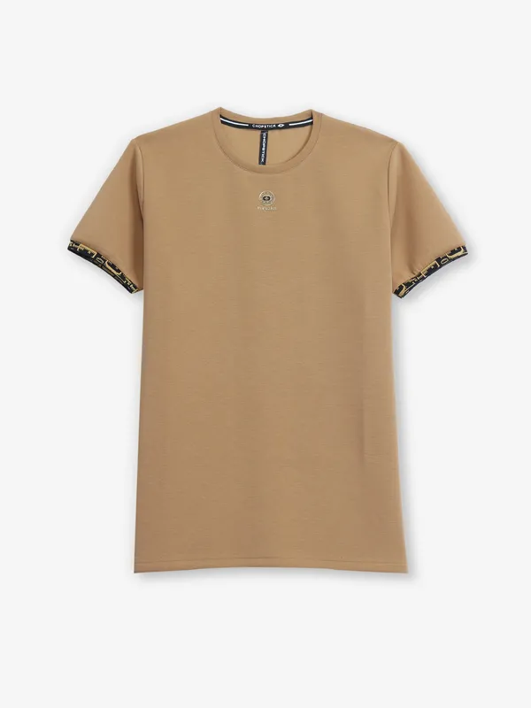 CHOPSTICK plain brown cottonn t-shirt