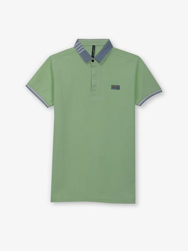 CHOPSTICK plain mint green cotton t-shirt for men