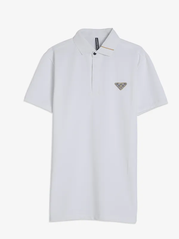 Chopstick plain white half sleeve t-shirt
