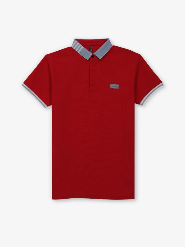 CHOPSTICK red plain cotton t-shirt