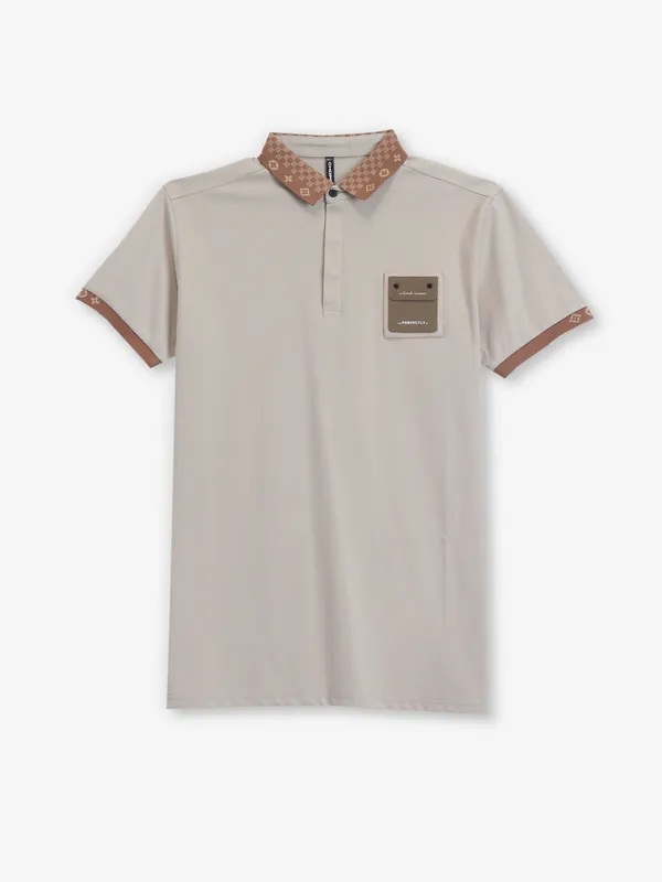 CHOPSTICK round neck cream t-shirt