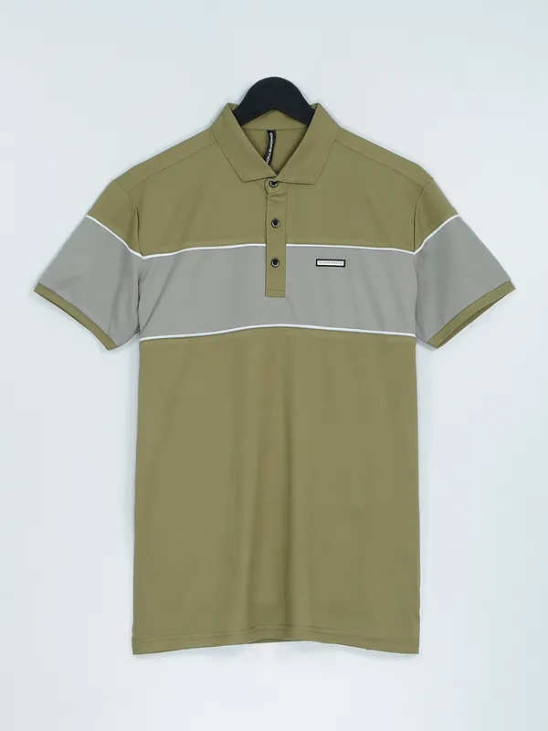 Chopstick slim fit olive t shirt