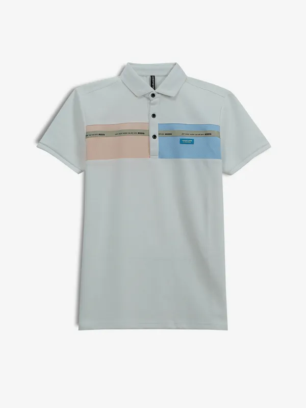CHOPSTICK white cotton half sleeve t-shirt