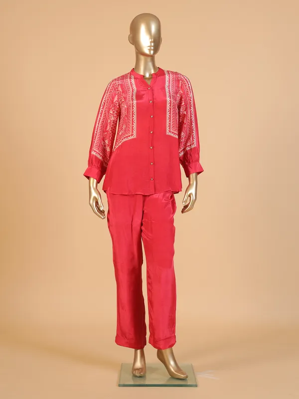 Classic red printed co-ord set