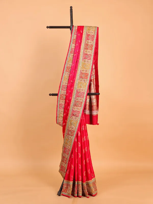 Classy magenta banarasi silk saree