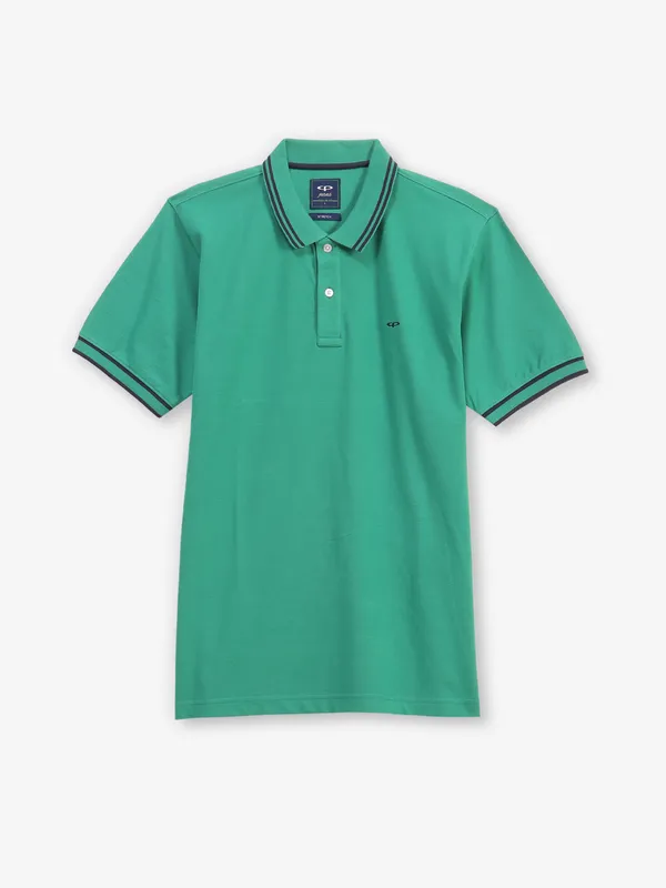 COLORPLUS light green cotton polo t-shirt