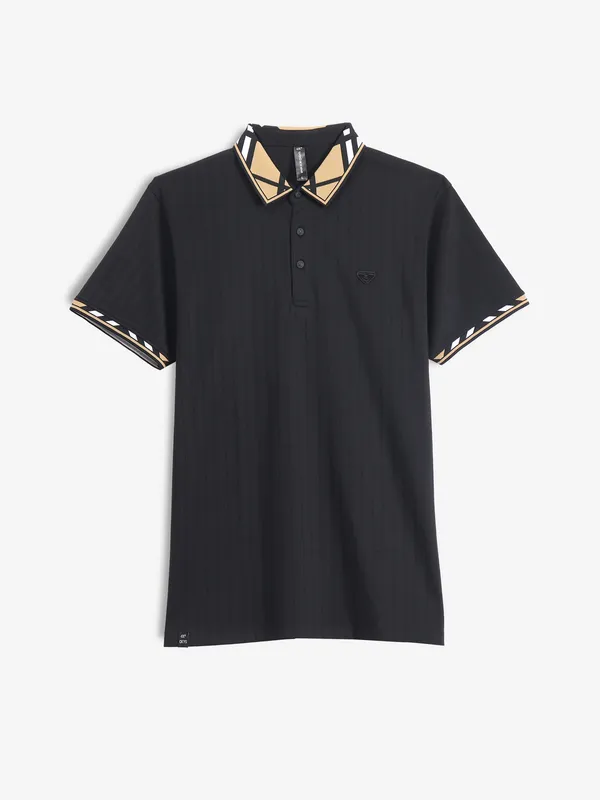 COOKYSS black stripe cotton casual t-shirt