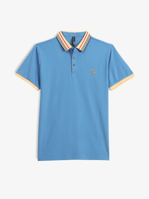 COOKYSS blue plain polo t-shirt