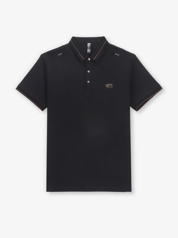 COOKYSS cotton black plain t-shirt