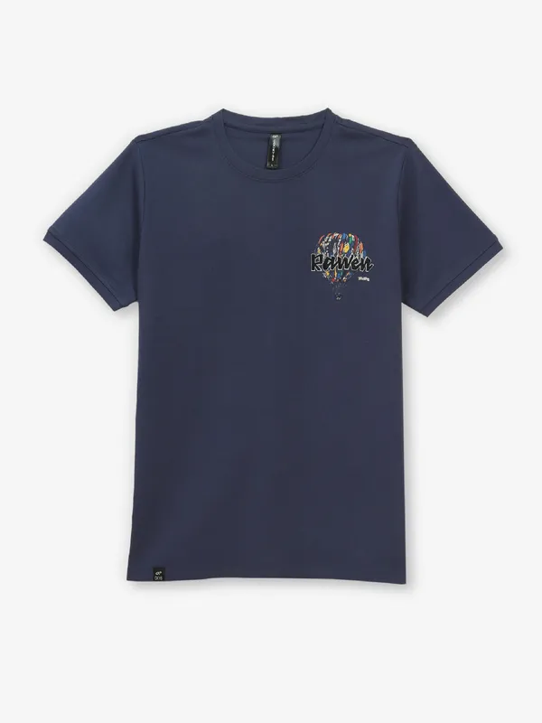 COOKYSS navy printed t-shirt in cotton
