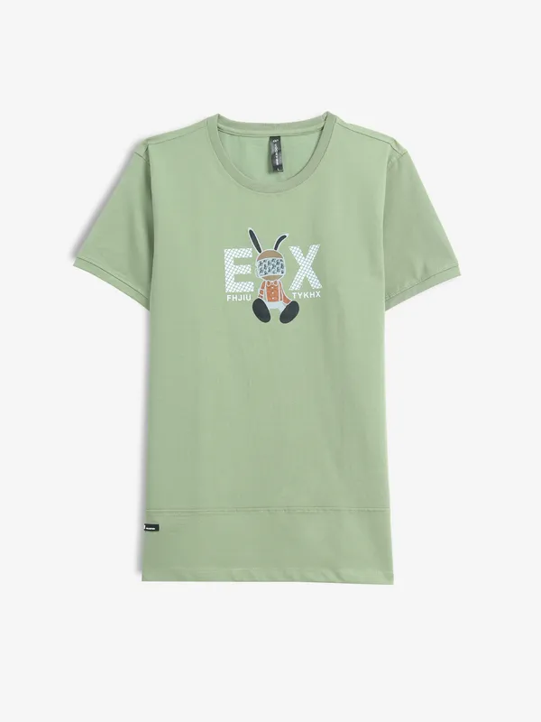 COOKYSS plain light green cotton t-shirt