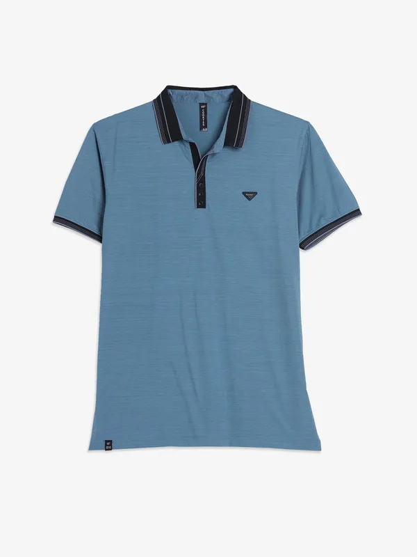 COOKYSS rama blue cotton plain t-shirt