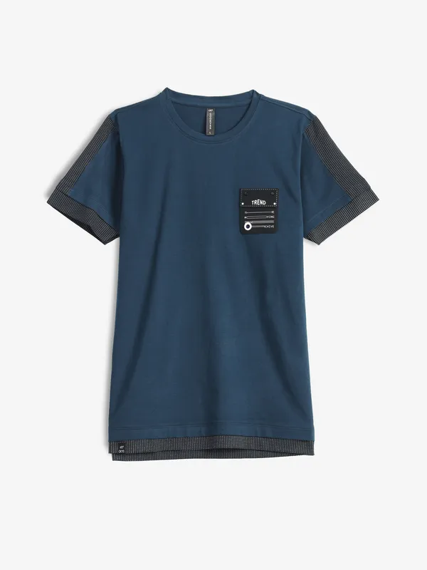 COOKYSS teal blue plain t-shirt