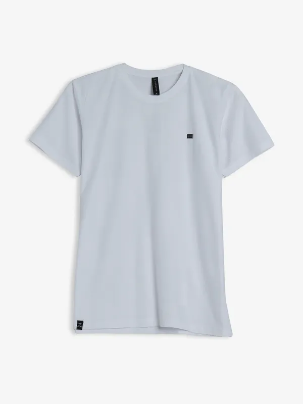 COOKYSS textured white cotton t-shirt