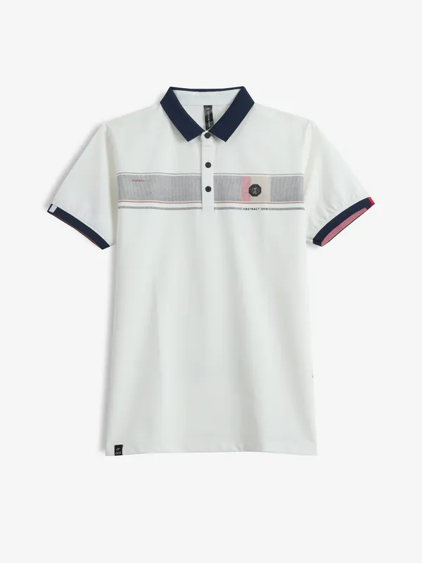 COOKYSS white half sleeve casual t-shirt