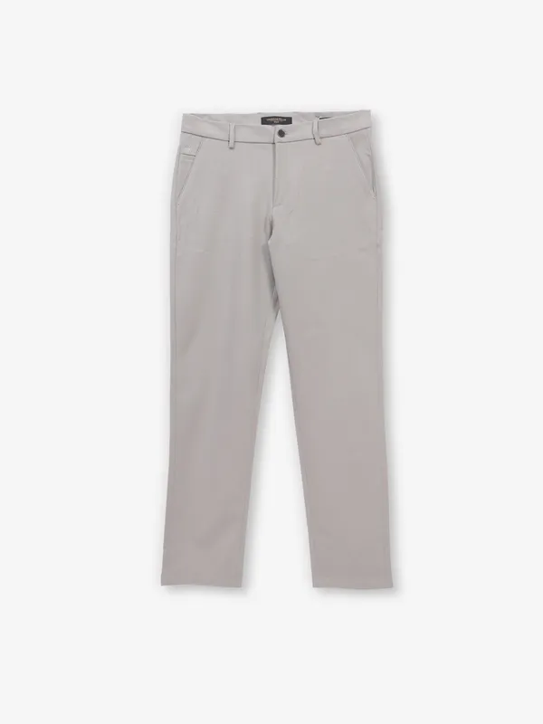 CRIMOUNE CLUB solid light grey cotton trouser