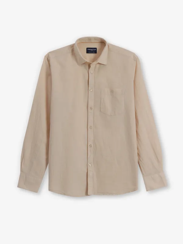 CRIMSOUNE CLUB beige cotton shirt