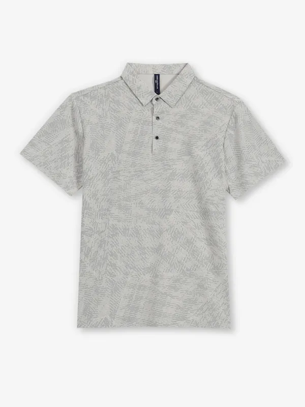 CRIMSOUNE CLUB beige printed cotton t-shirt