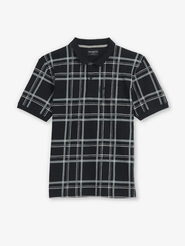 CRIMSOUNE CLUB black casual cotton t-shirt