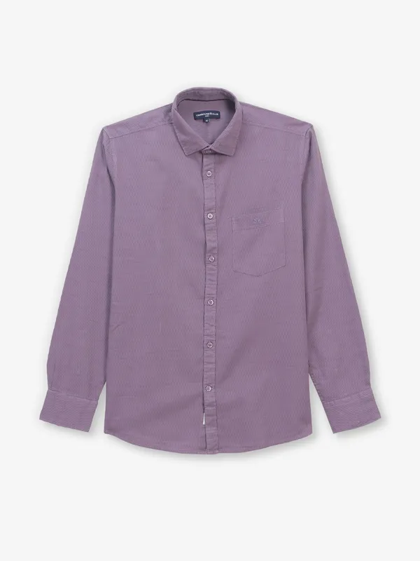 CRIMSOUNE CLUB cotton lilack purple shirt