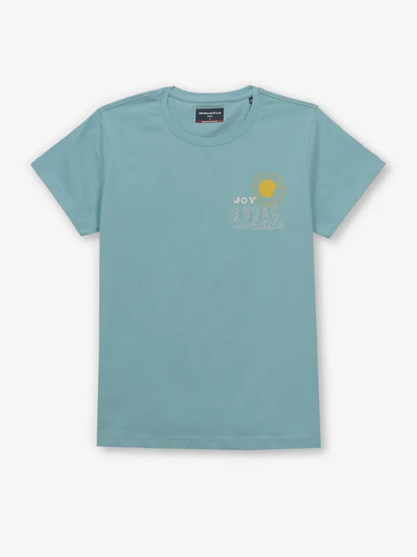CRIMSOUNE CLUB cotton t-shirt in light blue