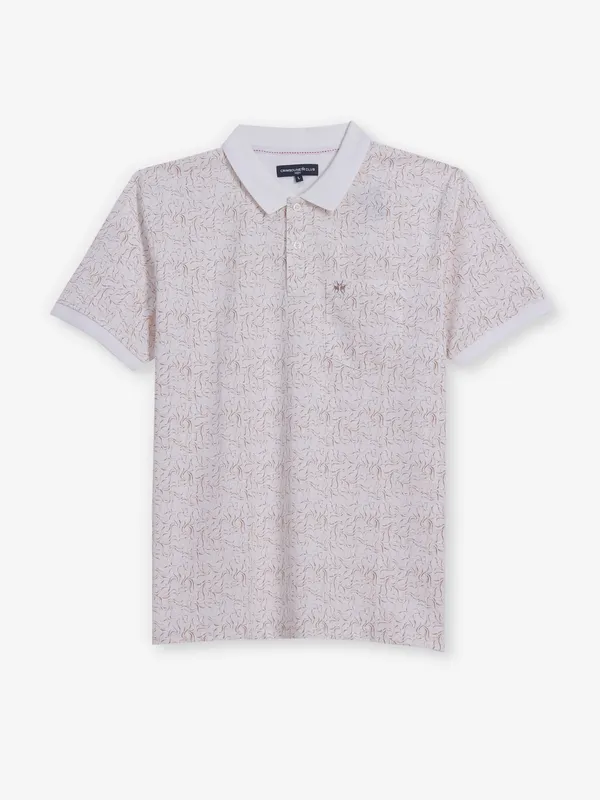 CRIMSOUNE CLUB cream cotton t-shirt for men
