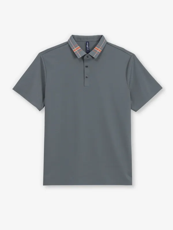 CRIMSOUNE CLUB dark grey printed cotton t-shirt
