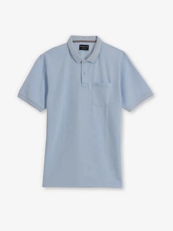 CRIMSOUNE CLUB ice blue plain t-shirt