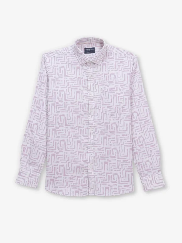CRIMSOUNE CLUB light purple cotton shirt